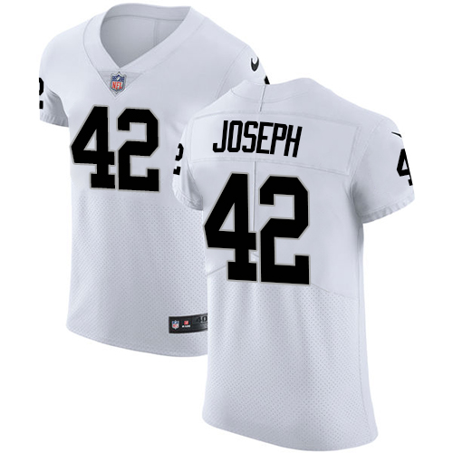 Nike Raiders #42 Karl Joseph White Men's Stitched NFL Vapor Untouchable Elite Jersey - Click Image to Close